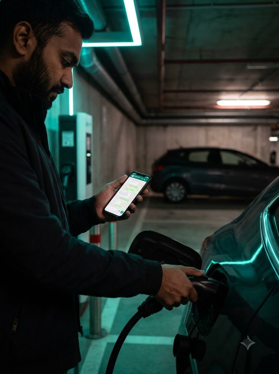 EV charging in progress